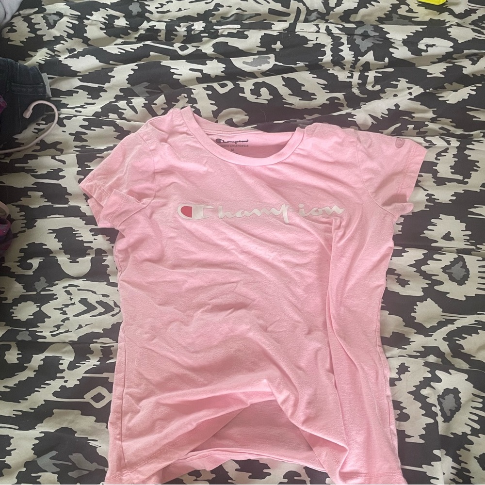 Pink champion kids shirt